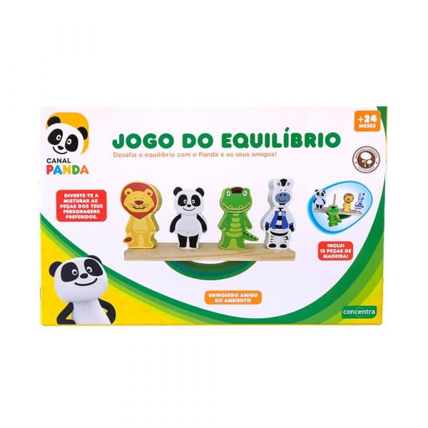 Concentra Panda Jogo de Equilíbrio Madeira