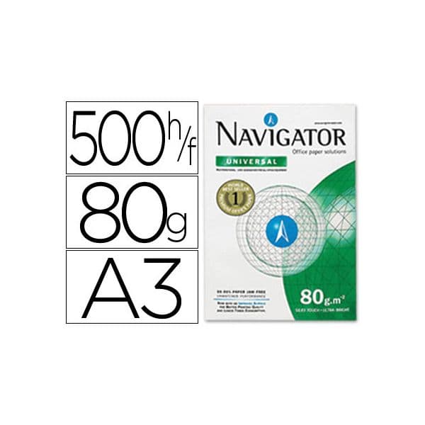 Navigator Resma de Papel Branco Multifunções A3 500 Fls 80g - COP080C1A3