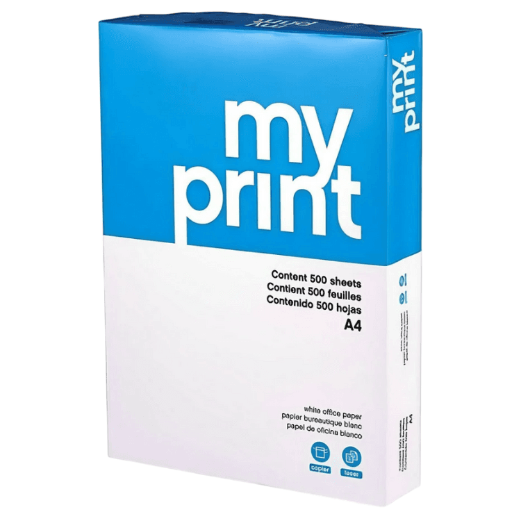 My Print Resma de Papel Impressora A4 Multiosos Universal 75 g/m² 500 folhas Branco