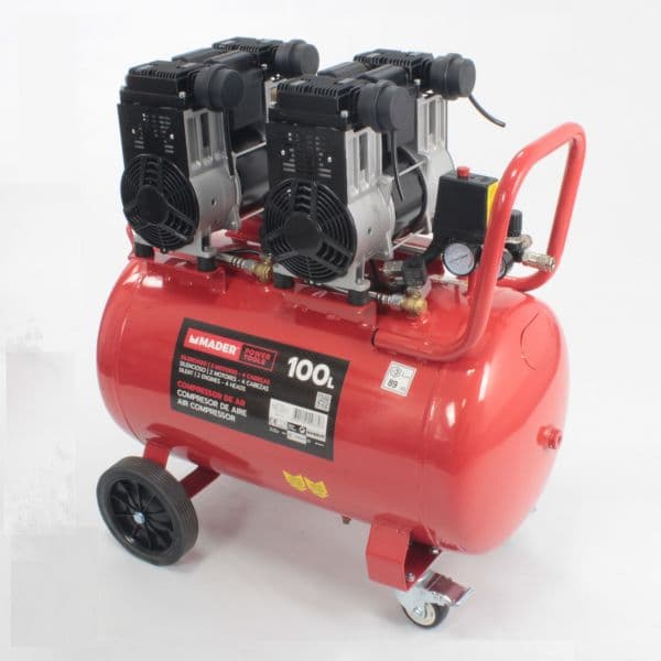 Mader Compressor 100l 6hp Silencioso 2 Motores - 09379