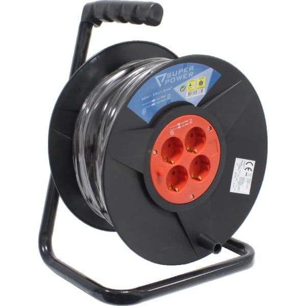Extensão Elétrica 50m com Enrolador 3X1.5 50Mt