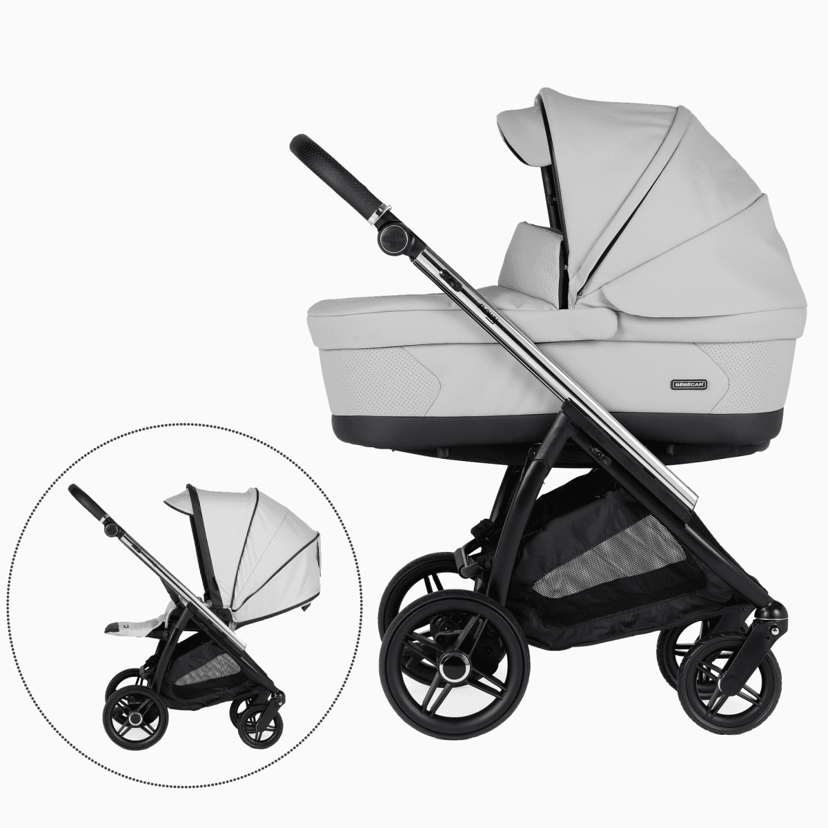 Duo Bébécar Flowy Specials Preto / Cromado KP424