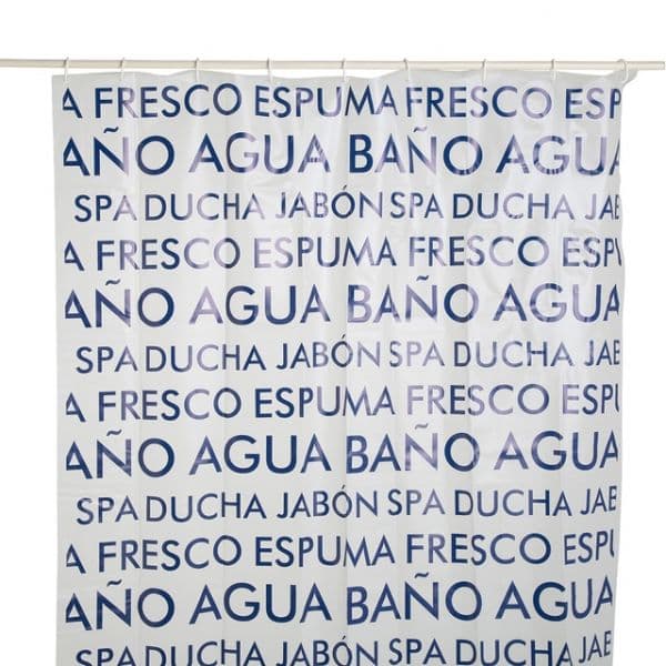 El Corte Inglés Cortina de Banho Antimofo Argolas Água - A15416995