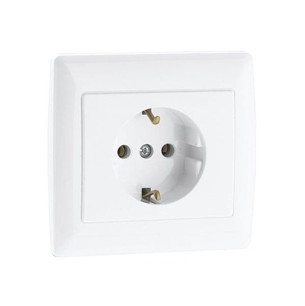Efapel Tomada Schuko Monobloco Branca - 70135KBR