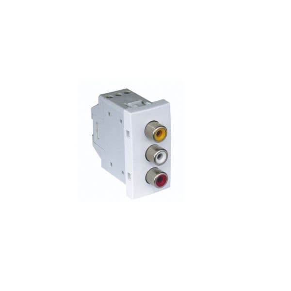 Efapel Tomada Rca/estereo/video 1 Mod Perola - 45580SPE