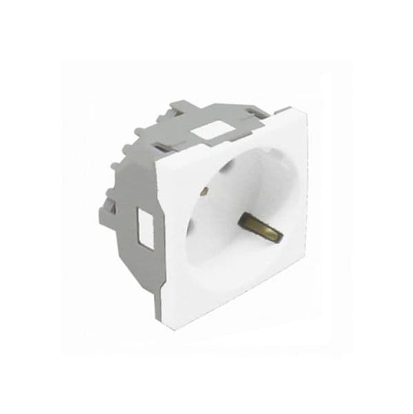 Efapel Tomada Schuko C/obturador 2 Mod Branca Mate - 45132SBM