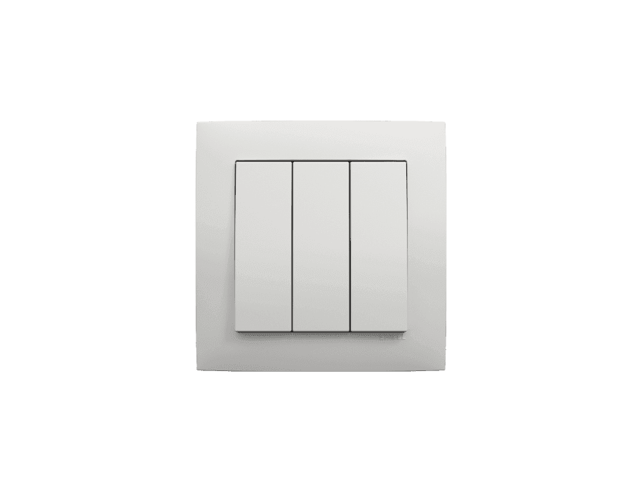 Interruptor triplo Completo Logus 90 Branco