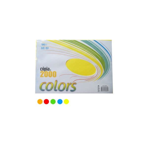 Papel Fotocópia A4 80gr Cores Intensas 5x20 Folhas - 1801112