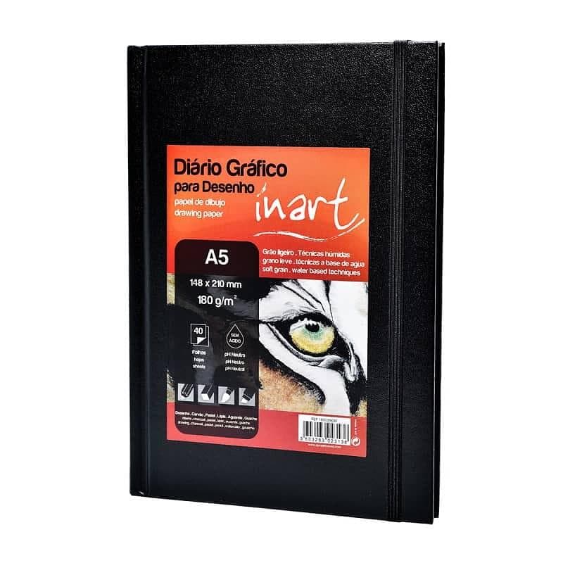 Inart Diário Gráfico A5 Colado 180 Gramas