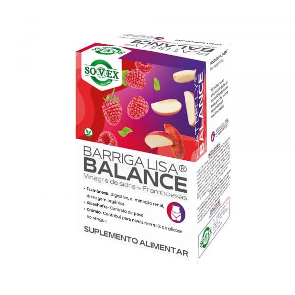 Sovex Barriga Lisa Balance Vinagre Sidra+ Frambuesas 60 Cápsulas