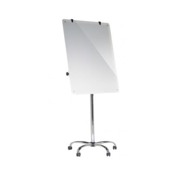 Bi-office Quadro Branco Magnético Vidro Flip Chart 70x100cm Tripé c/ Rodas - GEA4850116