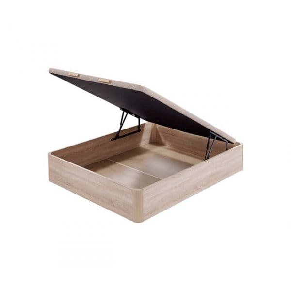 Molaflex Base Flex Box Natural Rebatível Cama com Arrumação Roupeiro Horizontal Madeira 150x190