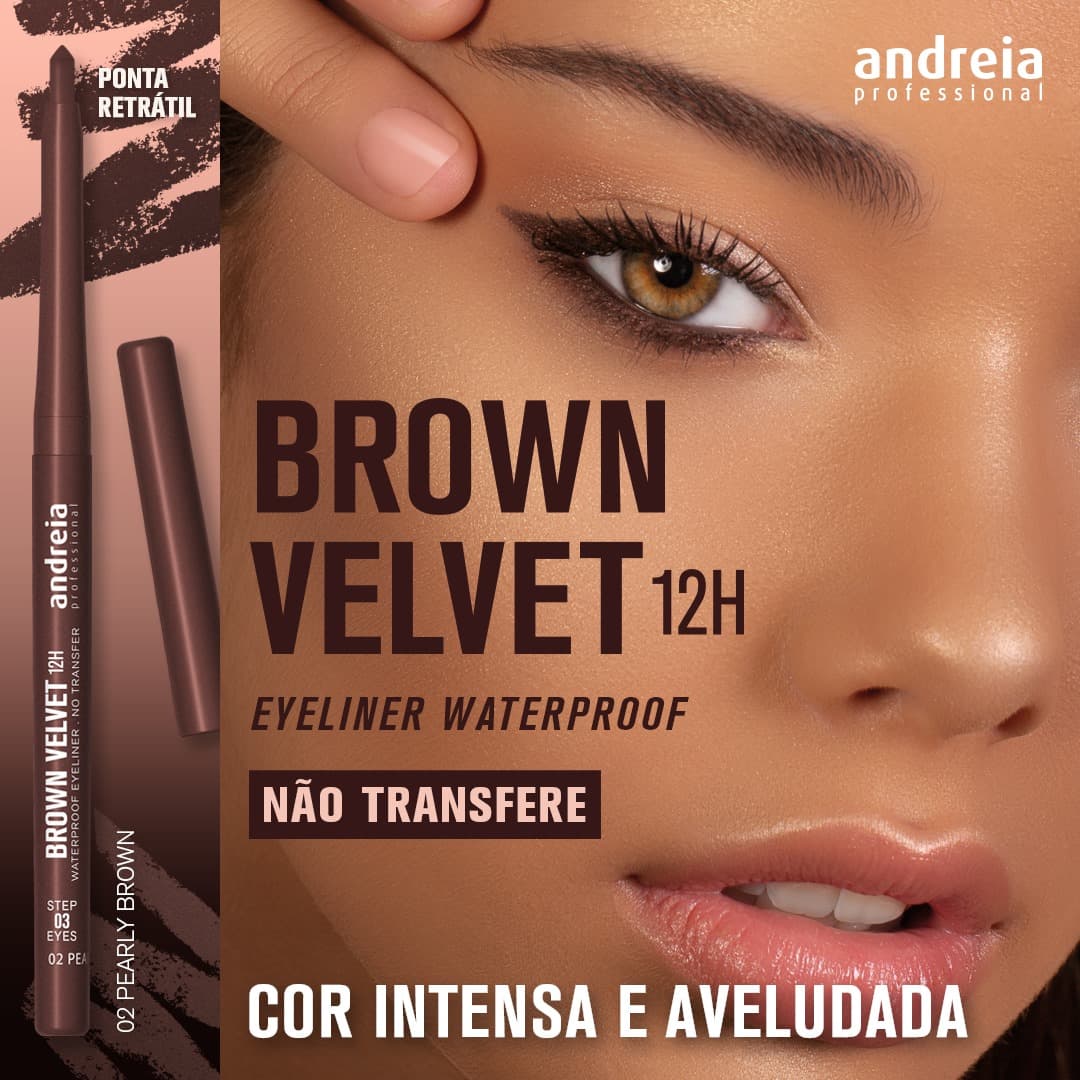 Andreia 12H Waterproof Eyeliner Tom Brown Velvet