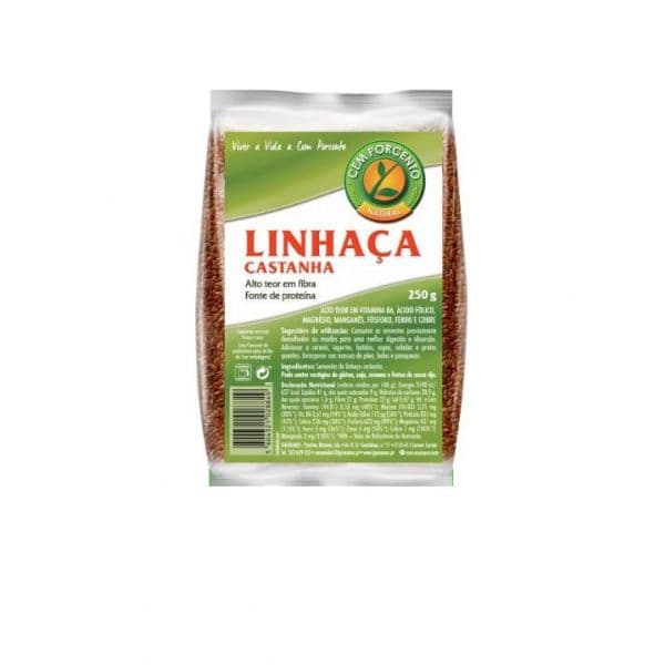 Cem Porcento Sementes de Linhaça Castanha 200g