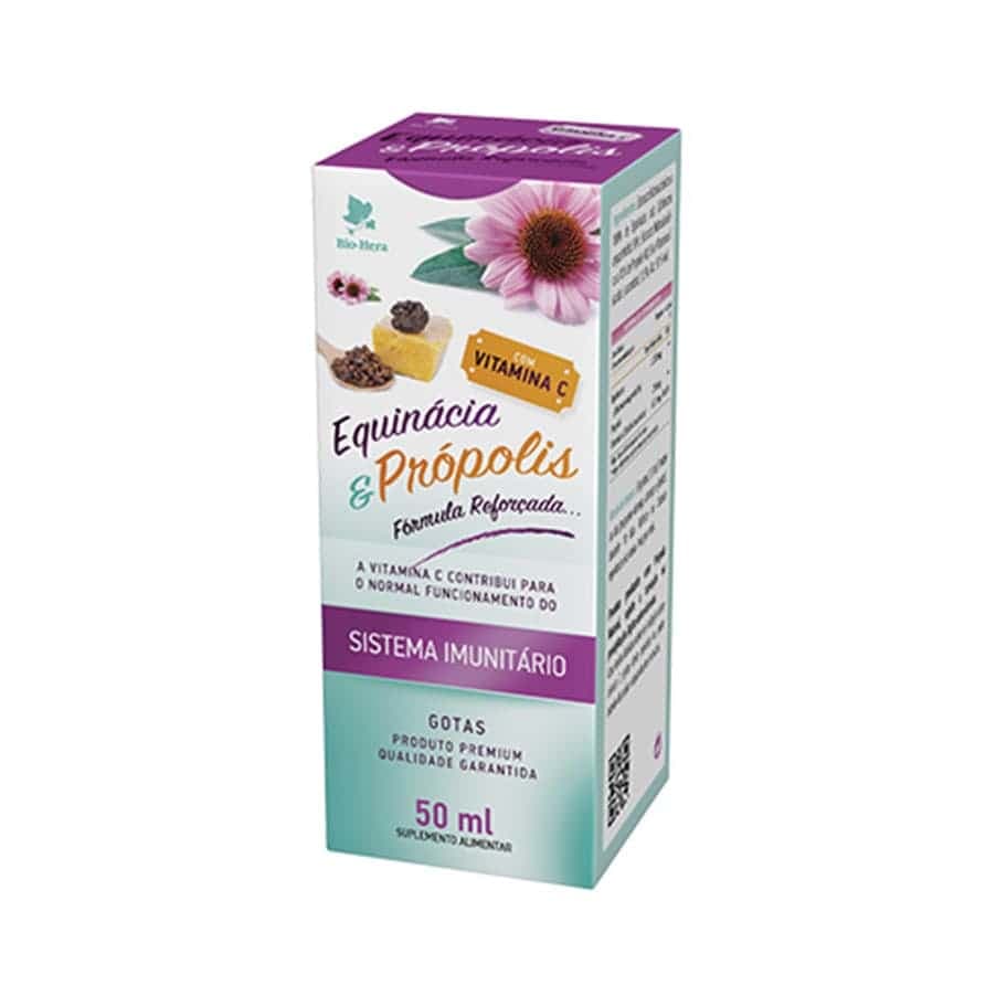 Equinácea + Própolis + Vitamina C Gotas 50 ml BioHera