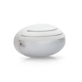 Aplique oval plástico meia grelha 205mm branco Aslo