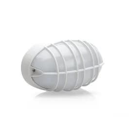 Aplique oval plástico com grelha 205mm branco Aslo