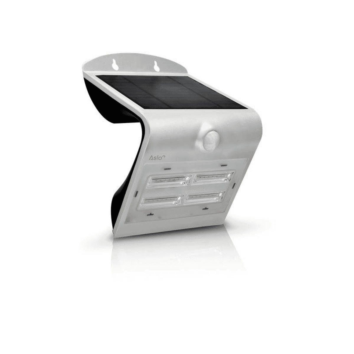Aplique LED solar orb com sensor 3.2W prata Aslo