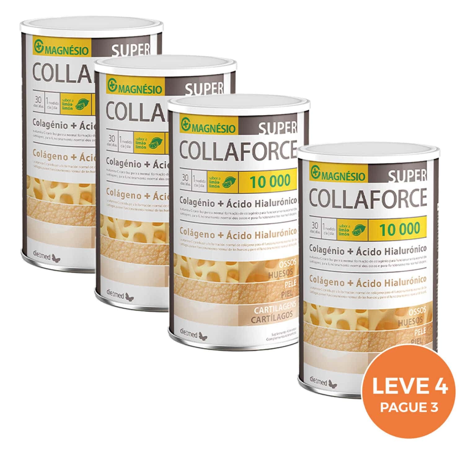 Super Collaforce Magnésio Limão 10000 mg Lata 450 g Dietmed450 gr