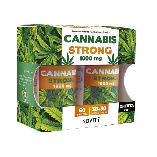 Novity Cannabis Strong 1000mg 30+30 Cápsulas