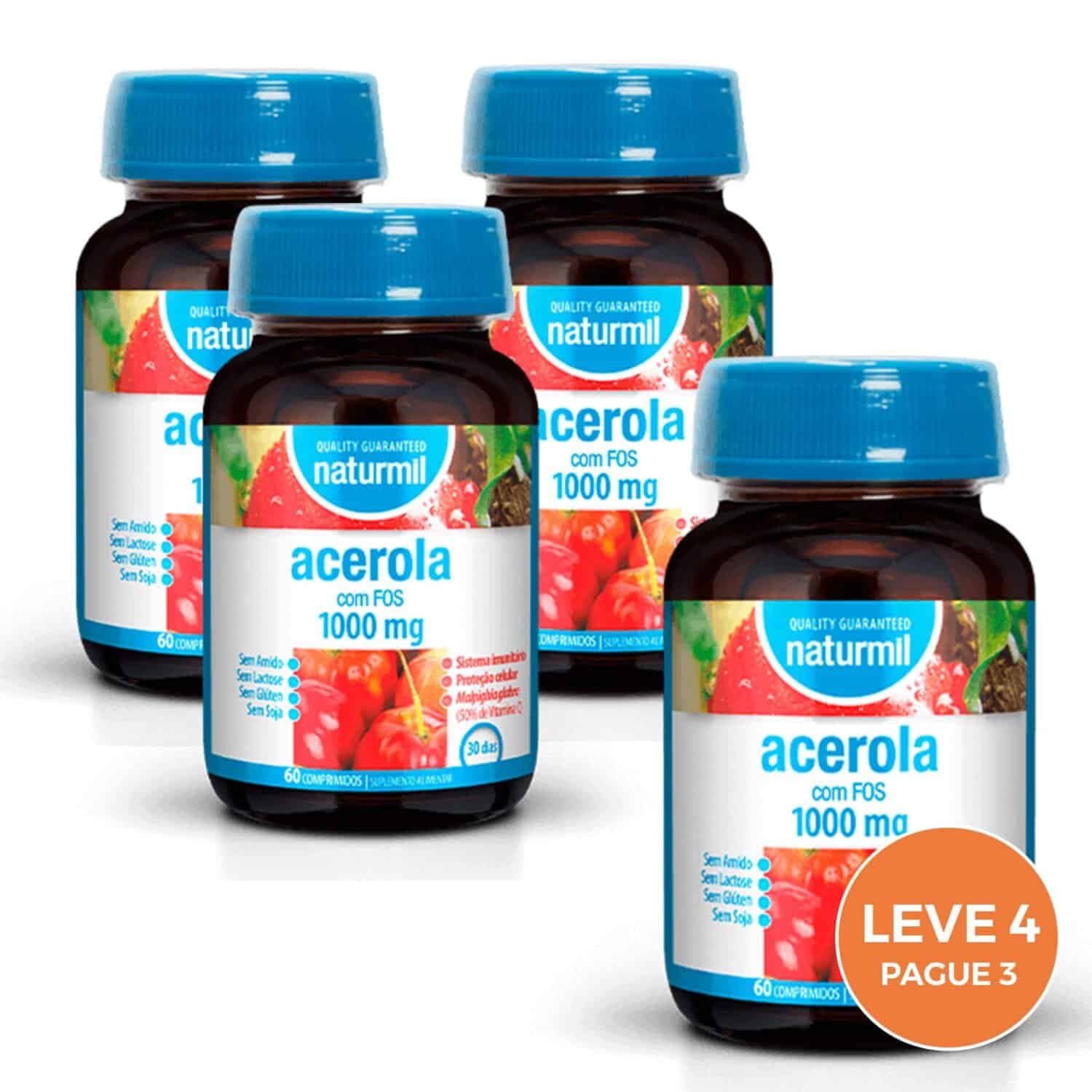 Naturmil Acerola 1000mg 60 Comprimidos