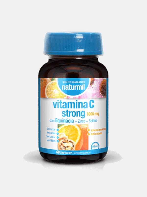 Naturmil Vitamina C Strong 1000mg + Equinácia, Zinco e Selénio 60 Comprimidos