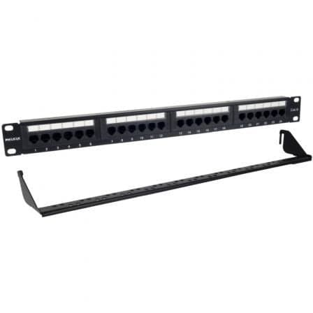 PATCH PANEL PHASAK PU 2424 24 PUERTOS CAT.6 ALTURA 1U GESTIÓN DE