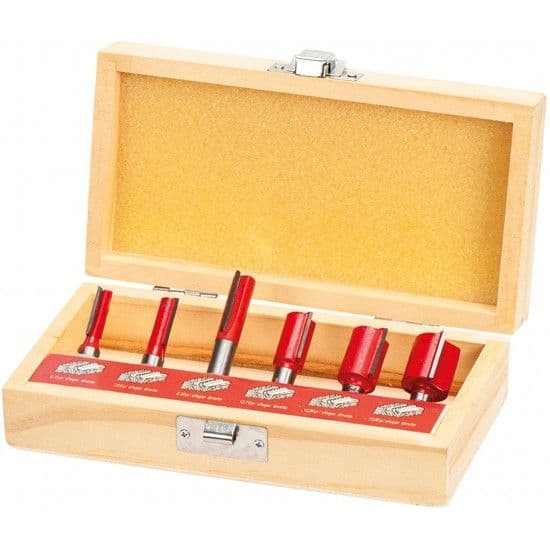 Jg. fresas tupia p/ madeira MacFer FCT06-4 6pçs refª 059.0002 MACFER