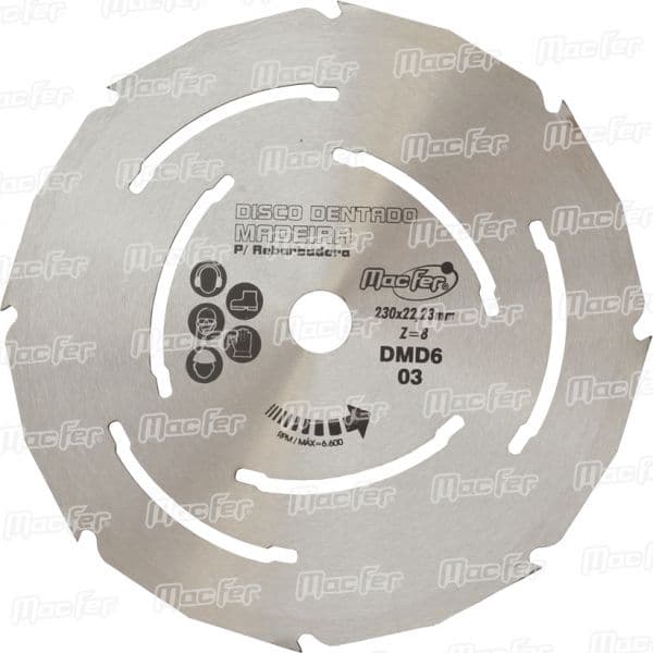 MACFER Disco Dentado P/ Madeira DMD6 115mm - 090.0071