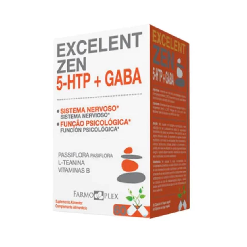 Farmoplex Excelent Zen 5-HTP + Gaba 60 Cápsulas