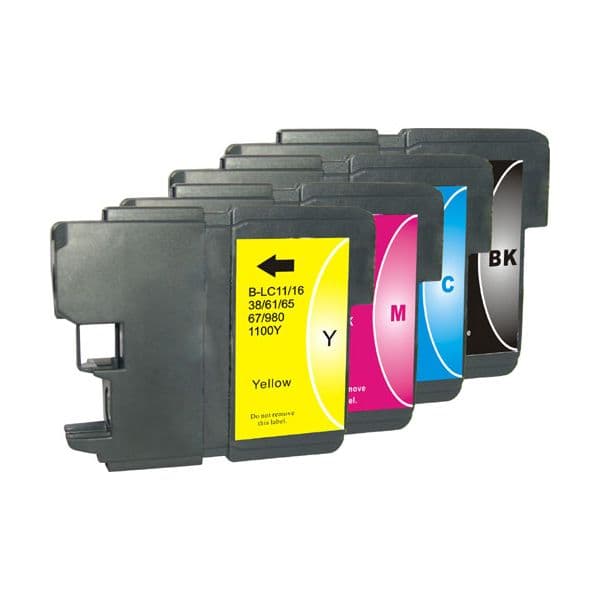Pack 4 Tinteiros LC980BK Compativeis