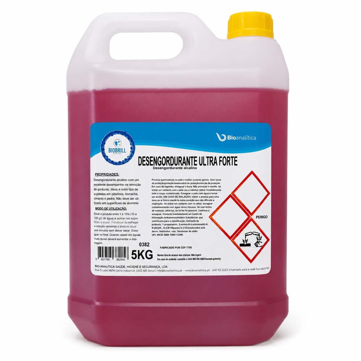 BioBrill Desengordurante Ultra Forte – Desengordurante Alcalino para Gorduras e Óleos Difíceis 5k