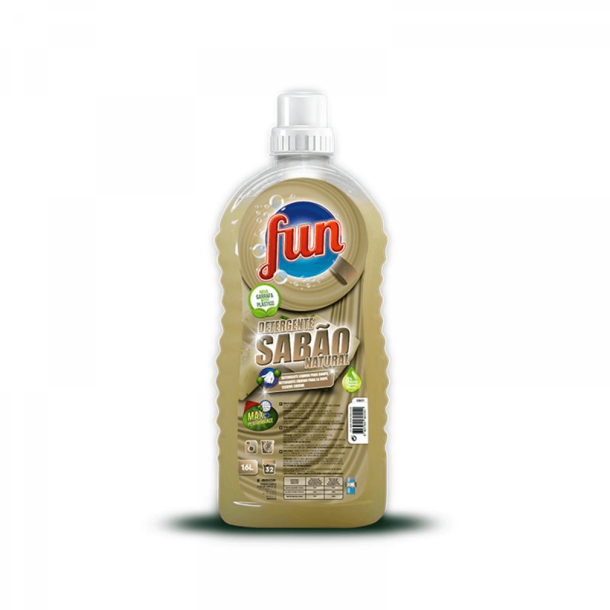 Fun Detergente Líquido Roupa Sabão Natura 32 Doses