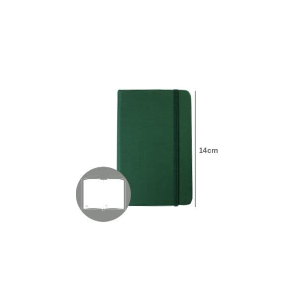 SmartD Bloco de Notas Liso14x9cm Semi Pele Verde Esmeralda 116 Flh - SMD6215