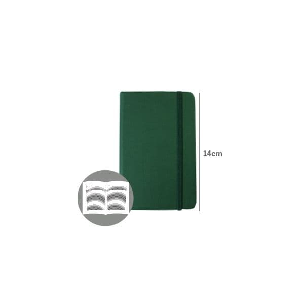 SmartD Bloco de Notas Pautado 14x9cm Semi Pele Verde Esmeralda 116F (SMD6115)