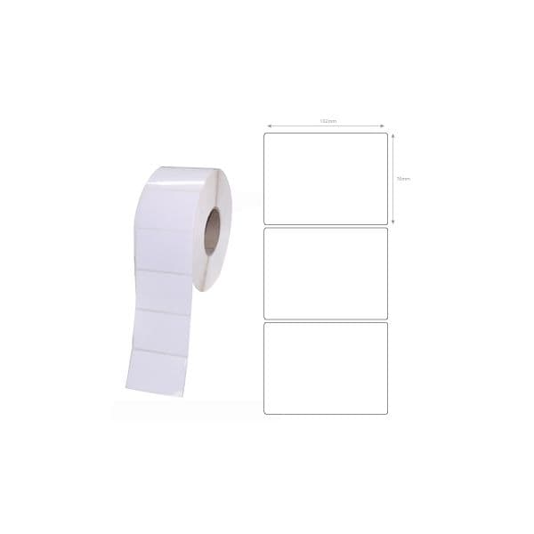 Zebra 12 un. Rolos Etiquetas Poliéster 102x76mm Branco 930un - ZEB880261-076D