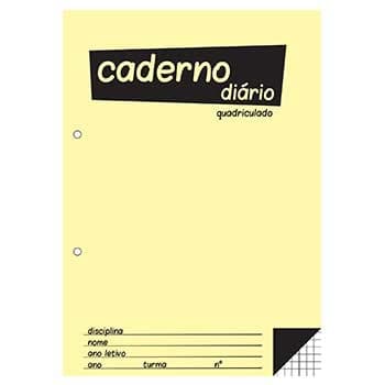 Caderno Di rio B5 25x17,6cm Quadriculado 60g 40fls 1un