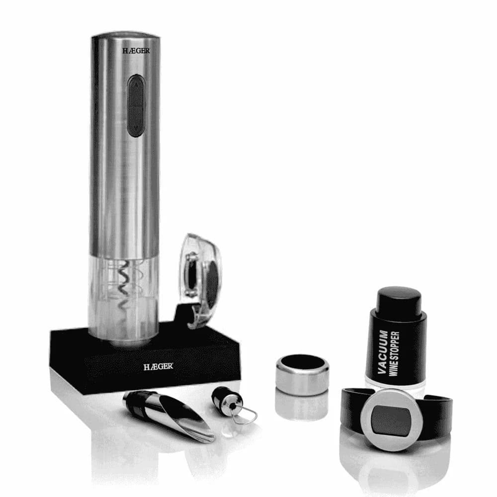 Saca-Rolhas Elétrico Recarregável HAEGER LUCCA PACK