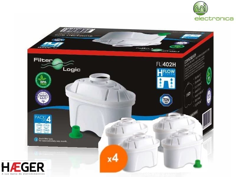 Haeger Filtro Recarga BRIGHT WATERS - 4 unidades - WF-4UN.002A