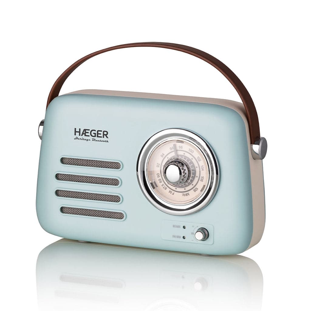 Rádio FM Portátil Haeger Heritage RB-BLU002A | Bluetooth, Bateria