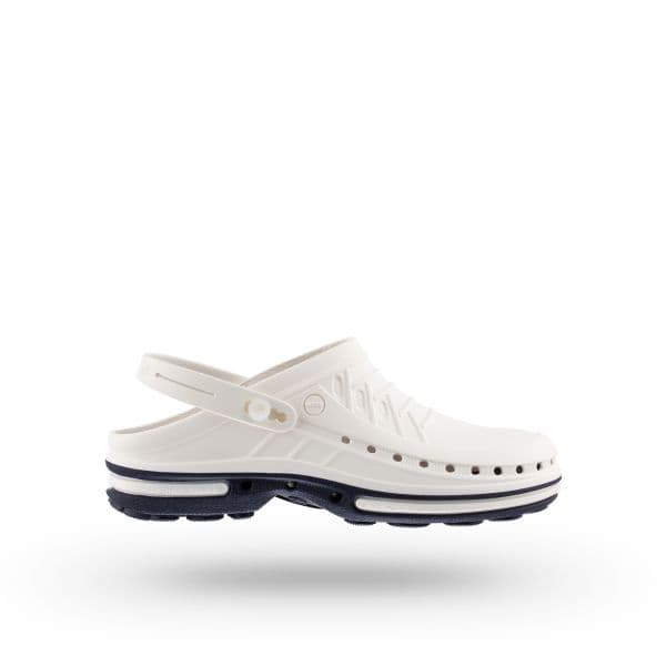 WOCK Socas Azuis/brancas Clog 13 com Tira e Palmilha Conforto 38/39