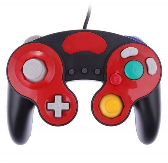 Comando Gamecube Preto e Vermelho ««Não Oficial»»