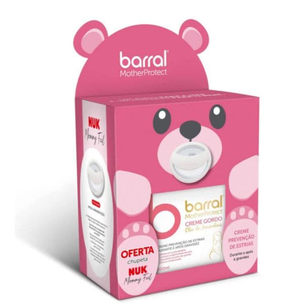 Barral Creme Gordo Óleo de Amêndoas 200ml + Chupeta Nuk
