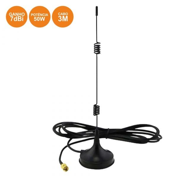 Div Antena Omnidirecional Vertical Wifi 2.4GHZ 7DBI P/ Router 3m ANTWIFI016