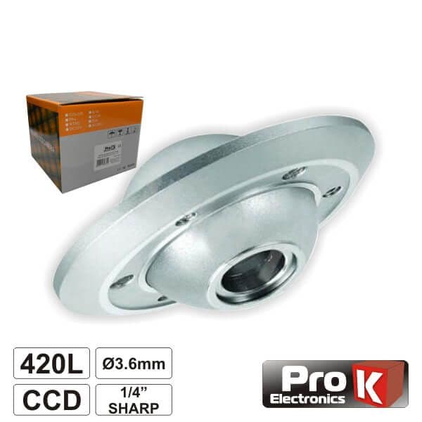 Câmara Vigilância Ccd Cores 420L 1/4" Sharp Oculo/porta - CVC010LA
