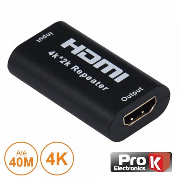 Prok Ficha Adaptadora Hdmi Fêmea / Fêmea Dourada 4K - PK-HDMIHDMI02