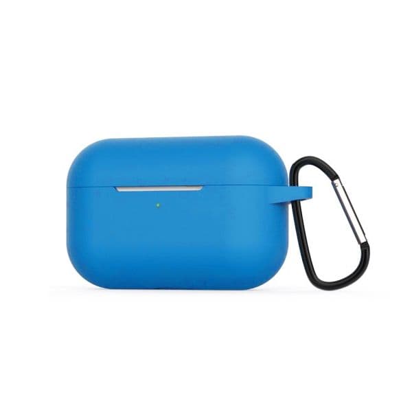 Capa Silicone AirPods Pro Azul com Gancho