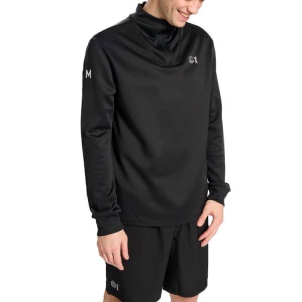 Hummel Sweatshirt Hmlcourt Half Zip L/s 219143-2001 S Preto