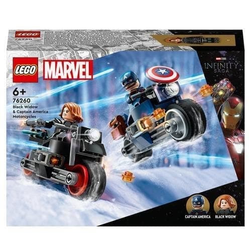 LEGO Marvel: Motos de Black Widow e Captain America Idades 6+ 130 Peças - 76260