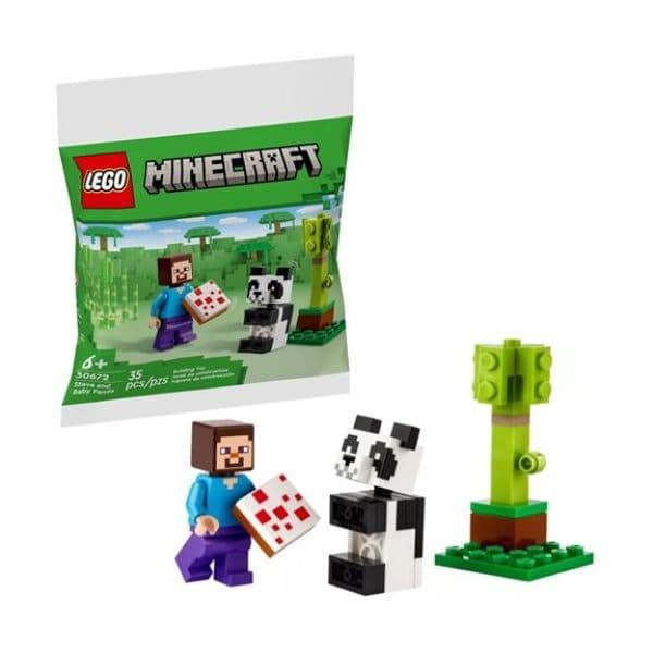 LEGO Minecraft Steve and Baby Panda - - 30672
